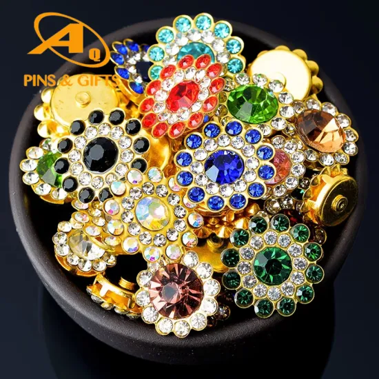 Original Usine directement strass bijoux cristal pierre perles colorées faisant Rivoli avec griffe en métal verre Yiwu accessoires de mode