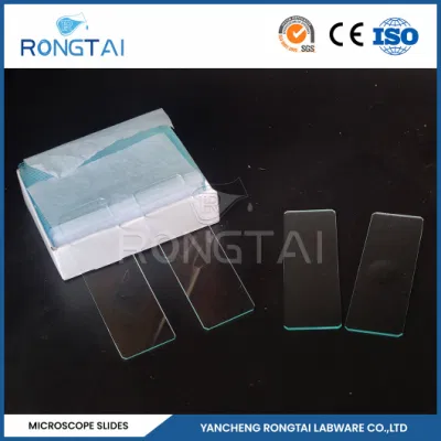 Fabricants d'équipements de laboratoire Rongtai Types de lames de microscope Chine 7101 7102 7105 7107 7109 Lames de microscope en verre de quartz polonais